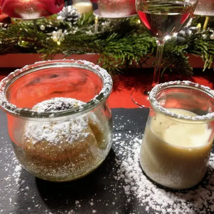 Bratapfel-Dessert im Glas