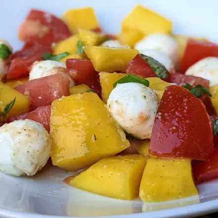 Tomaten-Mozzarella-Salat mit Mango