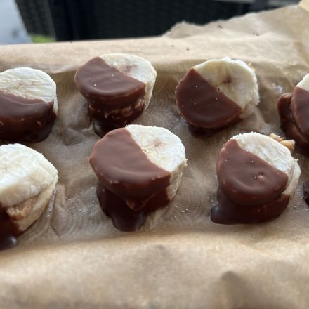 Bananen Schoko Erdnussbutter Bissen