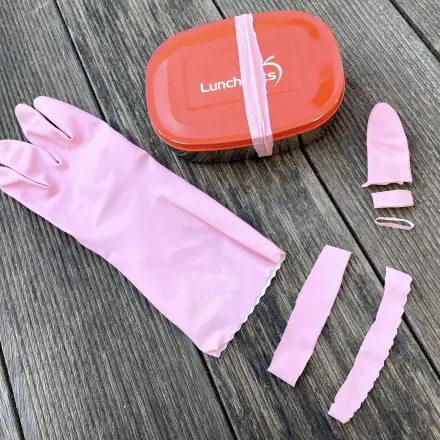 Gummiringe aus Haushaltshandschuhen selber machen