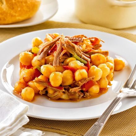 Ropa Vieja: Eintopf mit Kichererbsen und Fleisch