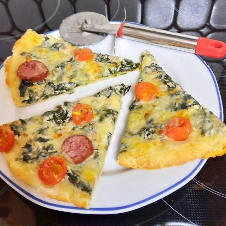 Pizza mit Spinat - einfach und genial