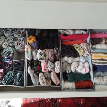 Unterwäsche und Socken platzsparend und übersichtlich aufbewahren