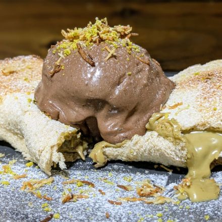 Süßer Toast mit Pistaziencreme