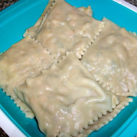 Leberkäse-Pesto-Maultaschen