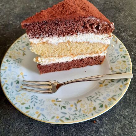 Dreifarbige Schokotorte