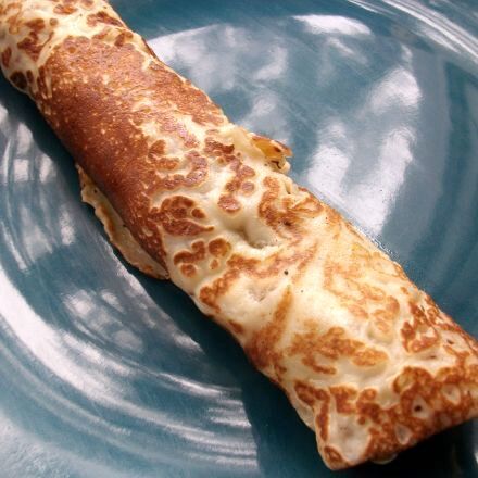 Lauch-Pfannkuchen mit Speck