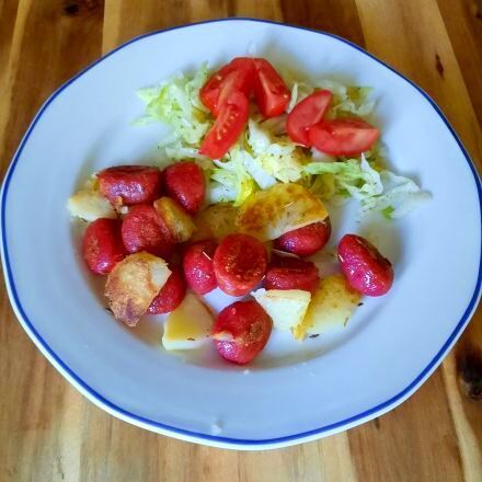 Rote-Bete-Gnocchi aus der Pfanne
