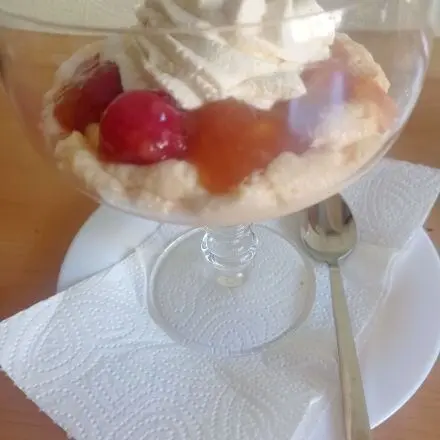 Stachelbeer-Kompott mit Vanillepudding