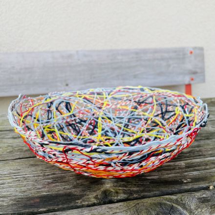 Schale aus Garnresten basteln – DIY Anleitung