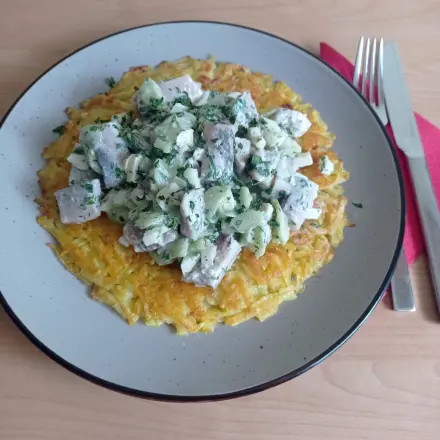 Matjessalat mit Rösti
