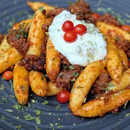 Türkische Manti auf Schwäbische Art