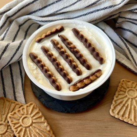 Japanischer Joghurt-Cheesecake-Trend mit Lotus