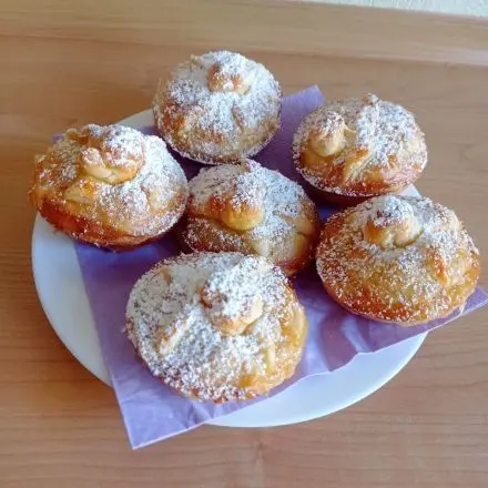 Blätterteig-Muffins mit Apfelmus
