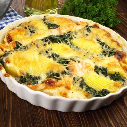 Spinat-Lachs-Auflauf