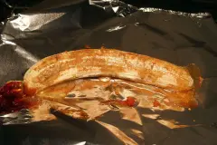 Honig- oder Schokoladenbananen vom Grill