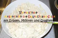 Argentinien-Salat mit Erbsen, M&ouml;hren und Spaghetti
