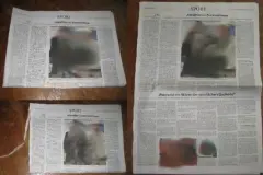 Zeitung morgens in Bus oder Bahn praktisch lesen