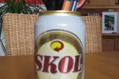 Getr&auml;nkedosen als Vase / Utensilo