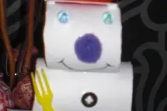 Schneemann aus Klopapierrolle