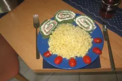 Lachs-Frischk&auml;se-Spinatrolle