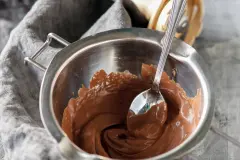 Schokolade zu hei&szlig; geschmolzen - Hilfe durch P&uuml;rierstab