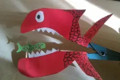 Gro&szlig;e Fische & kleine Fische mit Kindern basteln
