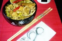 Scharfe chinesische H&uuml;hnernudelsuppe