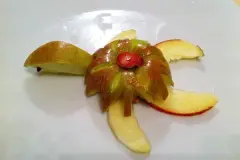 Meerestiere aus &Auml;pfeln - Apfel Schildkr&ouml;te und Apfel Krebs