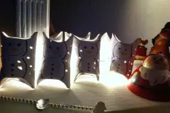 Schneemann-Lichterkette basteln