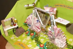 Geldgeschenk f&uuml;r Fahrrad basteln