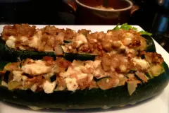 Gef&uuml;llte Zucchini - vegetarisch und lecker