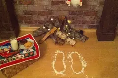 Der Weihnachtsmann war da - lustige Schuhabdr&uuml;cke