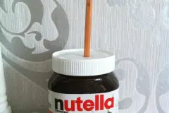 Origineller Spitzer aus einem Nutella Glas
