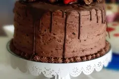 Schokokuchen mit Nutellagl&auml;ser Deko - superlecker