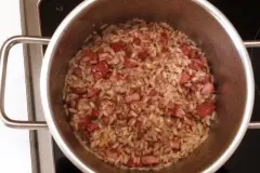 Risotto mit Blutwurst