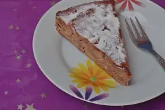 Apfelkuchen mit Kastanienmehl und Eiwei&szlig;pulver