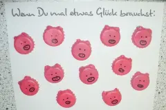 Gl&uuml;cksschweinchen aus Kronkorken