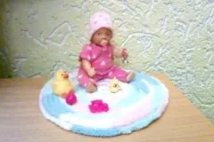 Krabbeldecke f&uuml;r Mini Babypuppe schnell gebastelt