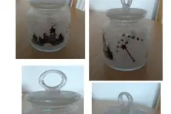 Das Glas einmal ringsherum gedreht, so dass sich jede Silhouette dem Betrachter zeigt!