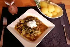 Schmorkohl mit Hackfleisch im Schnellkochtopf zubereitet