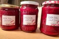 Rote-R&uuml;ben-Salat im Schnellkochtopf gekocht (konserviert im Glas)