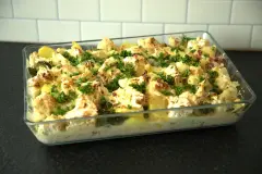 Blumenkohl-Brokkoli-Kartoffel-Auflauf