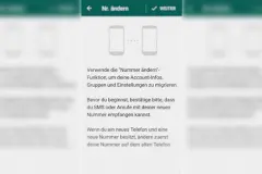 Handynummer bei WhatsApp &auml;ndern und alte Unterhaltungen sichern