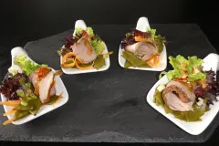 Vorspeise: Thai-Filet mit Erdnussdip