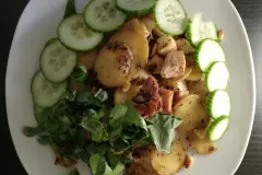 Bratkartoffeln mit Halloumi und Knollengem&uuml;se