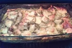 Resteverwertung: Auflauf mit Pfannkuchen & falschem Spinat