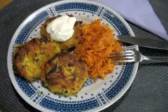 Kartoffel-R&ouml;sti-Taler mit Bacon und Pilzen