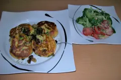 Kartoffelpl&auml;tzchen mit Pilzf&uuml;llung