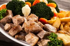 Gyros mit Brokkoli und M&ouml;hren aus dem Crockpot